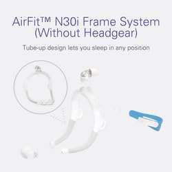 ResMed AirFit N30i Standard Frame System, Elbow & Nasal Cradle Cushion - For CPAP Mask - Replacement CPAP Accessories - Standard Frame / Medium Cushion