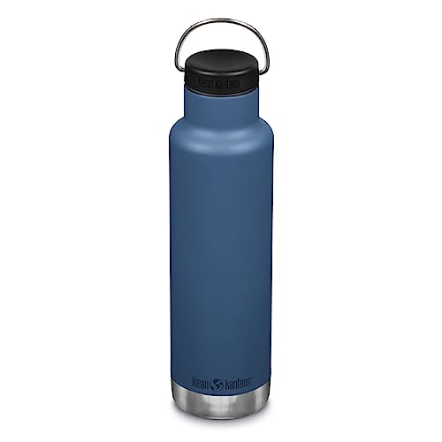 Klean Kanteen Classic Stainless Steel Double Wall Insulated Water Bottle with Loop Cap