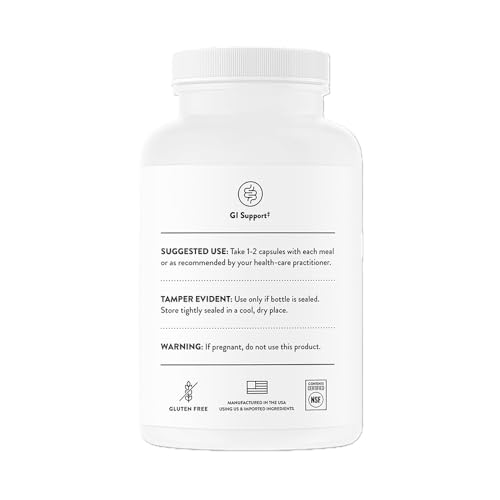 THORNE - GI Relief - Digestion Supplement - Supports Gut Health & Bloating Relief* - Formulated with Marshmallow Root, Aloe Vera Gel, DGL & Slippery Elm Bark - 180 Capsules - 90 Servings