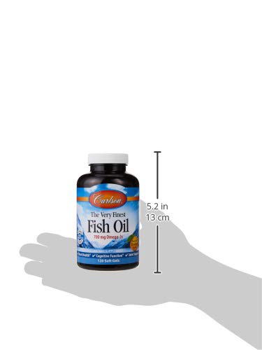 Carlson The Very Finest Fish Oil Orange 120 + 30 Softgels, 700 mg (May be Chewed)