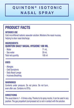 Quicksilver Scientific Quinton Daily Nasal Spray 3.38 FL OZ (100mL)