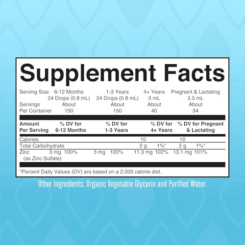 MaryRuth Organics Zinc Supplements for Immune Support | Ionic Zinc for Kids & Adults | Liquid Zinc Supplement | 40 Day Supply | Skin Care Supplement | Vegan | Gluten Free | Glycerin Based | 4 oz