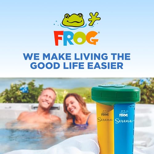 FROG Serene Replacement Bromine Cartridges for use with Hot Tub FROG Serene Floating Sanitizing System - Prefilled for Quick & Easy Hot Tub Maintenance - 4 Pack
