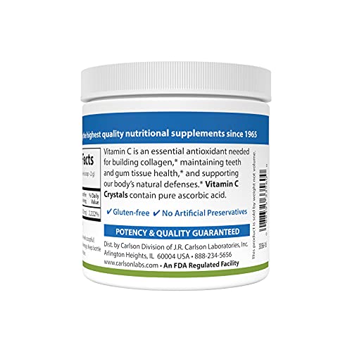 Carlson Labs Non GMO Vitamin C Crystals, 6 Ounce