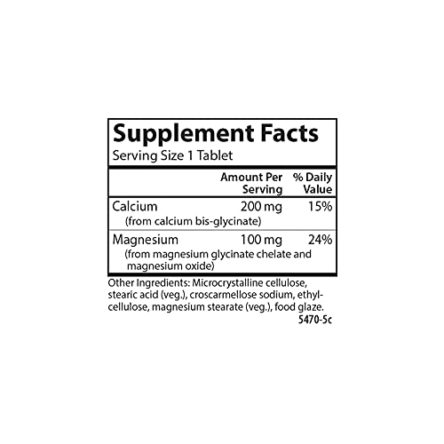 Carlson - Chelated Cal-Mag, 2:1 Calcium to Magnesium Ratio, Bone Support, Muscle Function & Energy Production, 60 Tablets