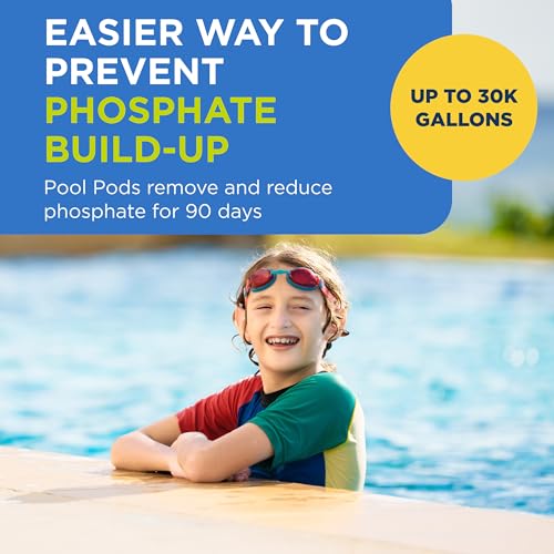 FROG 90-Day Goodbye Phos - Dry Formula Phosphate Remover for Pools up to 30,000 Gallons - Pool Maintenance & Treatment - 3 Pods
