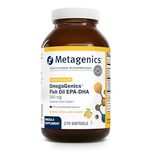 Metagenics OmegaGenics Fish Oil EPA-DHA 300mg - High Potency - Daily Omega 3 Fish Oil Supplement to Support Cardiovascular, Musculoskeletal and Immune System Health - 270 Softgels