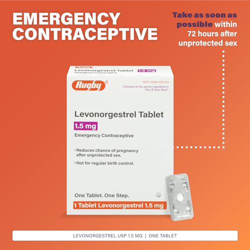 Rugby Levonorgestrel 1.5mg Tablet - Emergency Contraceptive Tablet for Women - One Count and One Step - 1-Pack