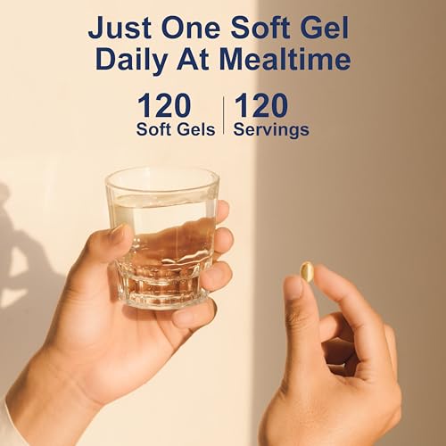 Carlson - Solar D Gems, Vitamin D3 and Omega-3 Supplement, 4000 IU (100 mcg) D3, 115 mg Omega-3 EPA and DHA, Vitamin D Fish Oil Capsule, Bone & Immune Health, Vitamin D Supplement, Lemon, 120 Softgels