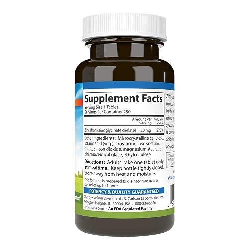 Chelated Zinc 250 tabs