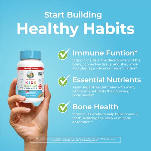 MaryRuth Organics Kids Vitamins | Multi | Sugar Free | 2 Month Supply | Kids Multivitamin Gummies for Ages 2+ | Vegan | Only 1 Gummy a Day | 60 Count