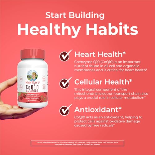 CoQ10 Gummies by MaryRuth's | Coenzyme Q10 | Gummy Supplements for Heart Health & Cellular Health | Antioxidant | CoQ10 120 mg | Vegan | Non-GMO | Gluten Free | 60 Count | 1 Month Supply