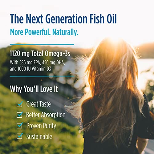 Nordic Naturals Ultimate Omega Mini D3, Lemon Flavor - 60 Mini Soft Gels - 1120 mg Omega-3 + 1000 IU Vitamin D3 - EPA & DHA - Promotes Brain & Heart Health - 30 Servings