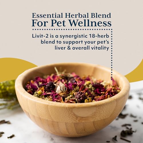 Ayush Herbs Livit-2 Pet Health Supplement, Liver and Gastrointestinal Support, Healthy Skin and Hair, Small or Large Animal, Young or Senior Pet, 90 Tablets