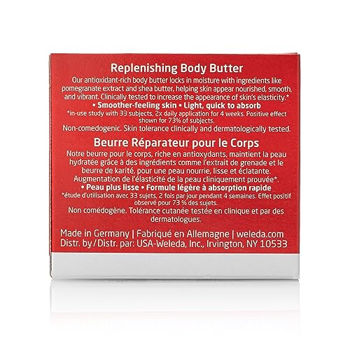 Weleda Replenishing Body Butter, 5.0 Fluid Ounces, Antioxidant Rich Formula with Pomegranate and plant extracts