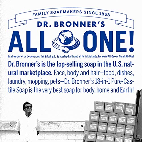 Dr. Bronners Pure-Castile Magic Liquid Soap Made with Organic Oils for Body, Face, Hair, Dishes, Pets, Laundry, Vegan, Dr. Bronner's Soap - Rose, 32 oz (2-Pack)