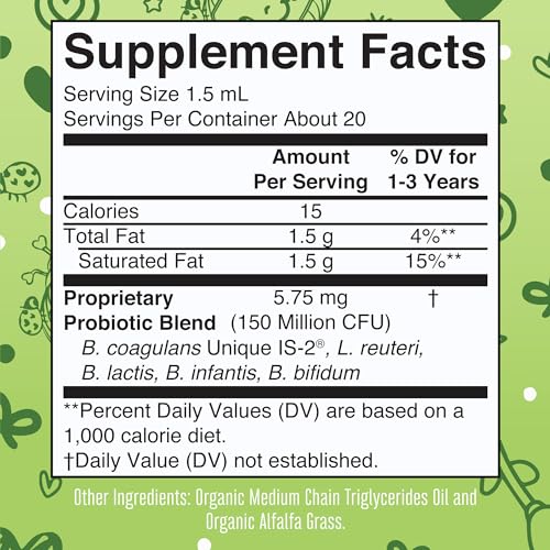 MaryRuth Organics Cocomelon Toddler Probiotic Liquid Drops | Kids Probiotics for Ages 1-3 | 5 Probiotic Strains | 150 Billion CFU Per Serving | USDA Organic | Sugar Free | Gluten Free | 1 Fl Oz
