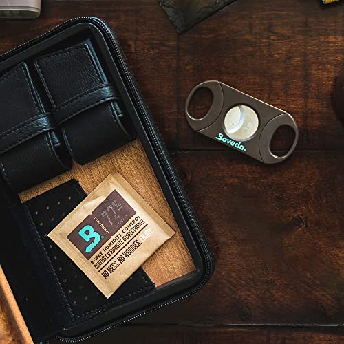 Boveda Cigar Cutter with Stainless Steel Double-Guillotine Blades and Large Finger Holes; Utility knife for Up to 64-Ring Gauge