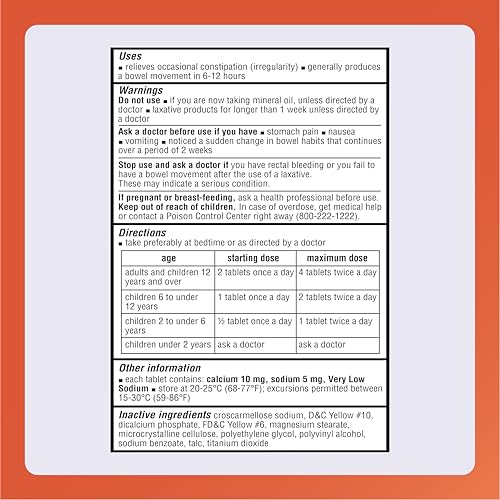 Rugby Senexon-S Natural Vegetable Laxative Plus Stool Softener - Docusate Sodium, 50 mg - Sennosides, 8.6 mg - 1000 Tablets