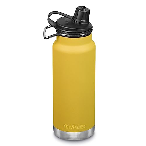 Klean Kanteen TKWide Insulated Water Bottle with Chug Cap - Portable, Stainless Steel Travel Bottle - Perfect for Sports & Outdoor Activities - Marigold, 32 oz