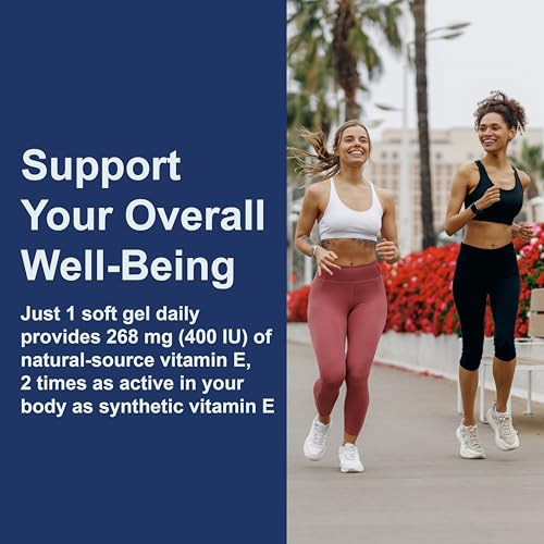Carlson - E-Gems Elite, 400 IU (268 mg) Vitamin E with Tocopherols & Tocotrienols, Natural-Source, Vitamin E Capsules, Heart Health & Optimal Wellness, Antioxidant, Vitamin E Supplement, 120 Softgels