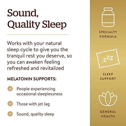Solgar Melatonin 5 mg, 120 Nuggets - Helps Promote Relaxation & Sleep - Clinically-Studied Melatonin - Supports Natural Sleep Cycle - Vegan, Gluten Free, Dairy Free, Kosher - 120 Servings
