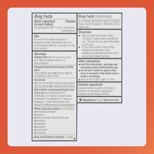 Rugby Levonorgestrel 1.5mg Tablet - Emergency Contraceptive Tablet for Women - One Count and One Step - 1-Pack