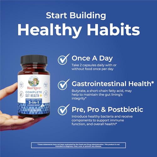 MaryRuth Organics 3-in-1 Probiotics for Complete Gut Health | Gut Health Supplement for Women & Men | Probiotic for Digestion & Immune Support | 50 Billion CFU | 30 Count
