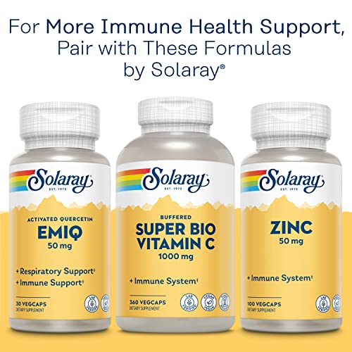 SOLARAY Quercetin 500 mg, Supports Sinus, Respiratory, Immune Function & Normal, Healthy Uric Acid Levels, 90 VegCaps