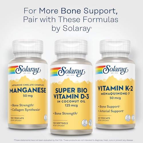 SOLARAY Super Bio Vitamin D3 in Coconut Oil - D3 Vitamin 5000 IU - Bone Health and Immune Support Supplement - Lab Verified, Made Wtihout Soy, 60-Day Guarantee - 120 Softgels, 120 Servings