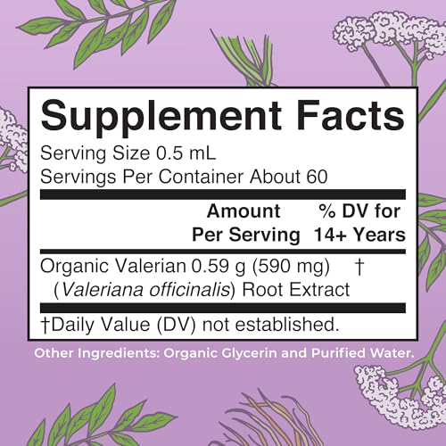 MaryRuth Organics Valerian Root Liquid Drops | 2 Month Supply | Sugar Free | USDA Organic Valerian Root Drops | Support Sleep | Calm and Stress Relief | Vegan | Non-GMO | Gluten Free | 60 Servings