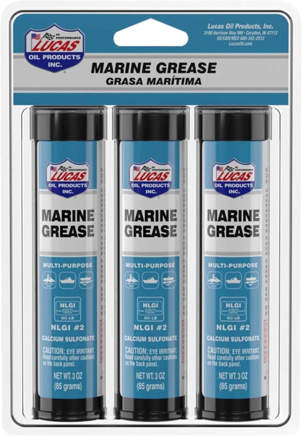 Lucas Oil 10682 Marine Grease 3 Ounce Combo Pack (Pack of 10)