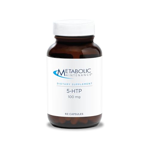 Metabolic Maintenance 5-HTP (5-Hydroxytryptophan), 100mg - Mood Support Supplement with Vitamin C & Vitamin B6 for Serotonin Metabolism - 5 HTP to Nourish Gut Function (60 Capsules)