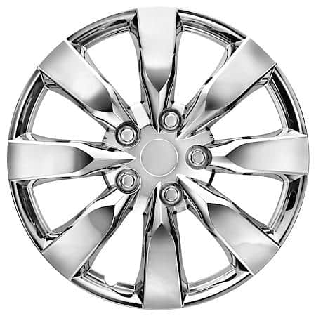 AutoCraft 15" Wheel Cover: 8-Spoke, Chrome, High Impact Plastic, 4 Pack