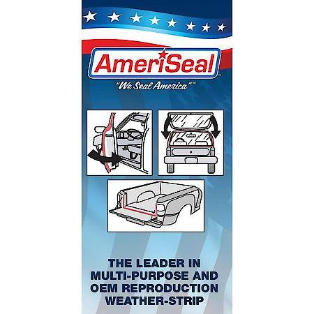 Corvette Coupe Rear Roof Targa Seal Each, 1997-2004, Black