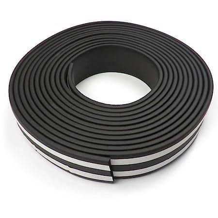 Camper Top Seal Weatherstrip, 2 in. x 3/16 in. 22 ft, Black