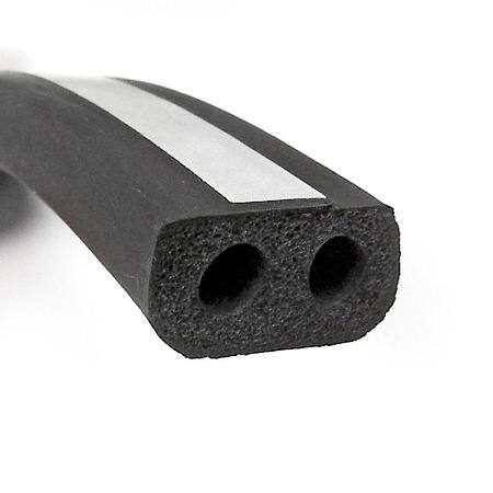 Camper Top Front Rail Seal, 1 in. x 9/16 in. 6 ft, Black
