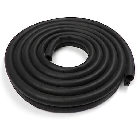 Top Bulb Weatherstrip Steel Core, 5/8 in. x 1-3/16 in. 10 ft, Black