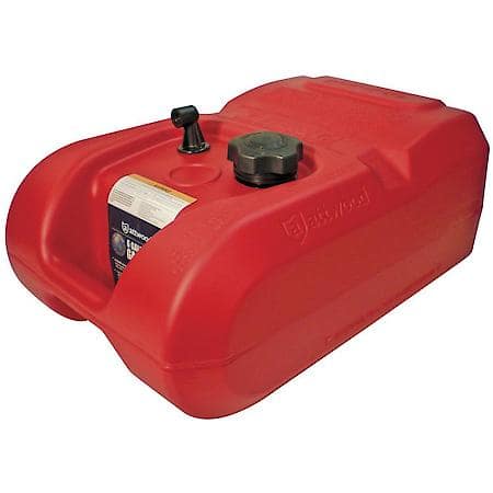 Fuel Tank - Small Boat, Outbaord Style - Plastic, 6 Gallon Capacity, Quick Connect Fitting