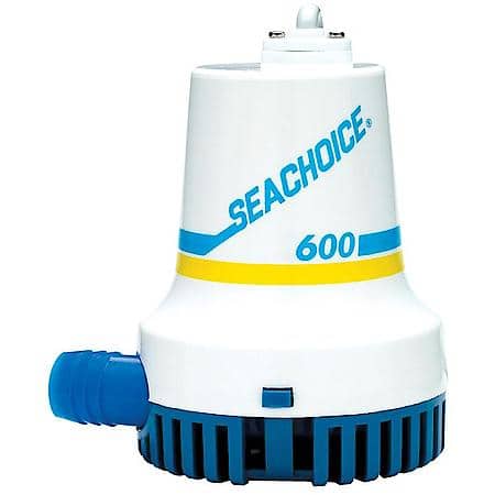 Bilge Pump - 600 Gph- 12 Volt - 3/4" Outlet - Rugged White Abs Plastic Construction With Ss Fastener