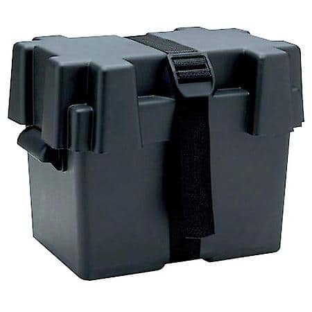 Large Marine Battery Box With Strap - Fits Group 27 & 31 Batteries - Complete With Mounting Hardware