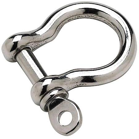 Stainless Steel Anchor Shackle - Pin Size: 5/16" - Break Strength: 5000 Lbs - Working Load: 1000 Lbs