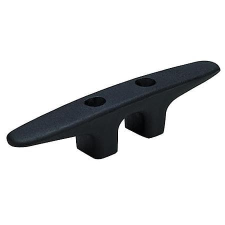 6" Black Plastic Cleat - Rope Size: 7/16" - Fasteners: 1/4"