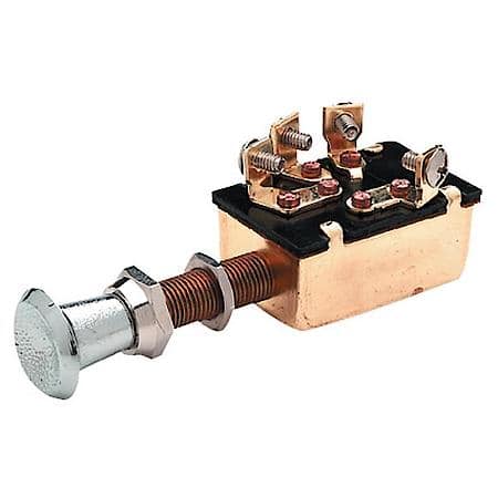 Marine Push-Pull Switch - 3 Positions - Two Circuits-One For Anchor Lights & One For Running Lights