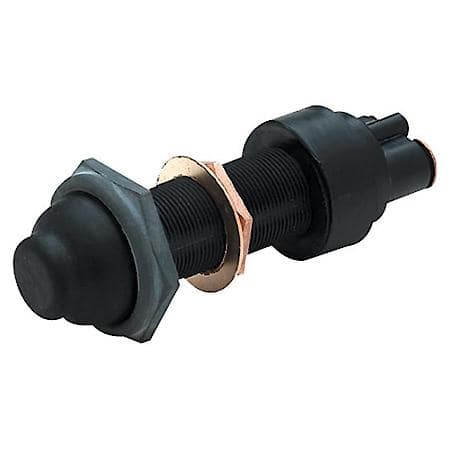 Marine Push Button Switch - Polyester Body - Silver Contacts - Moisture Proof Cap - 30 Amps - 12 Vol