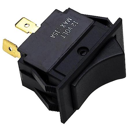 Marine Rocker Switch - Red Illumination -  12V,15 Amps - 2-Position, Off-On - Snap Mount Thermo Plastic Housing