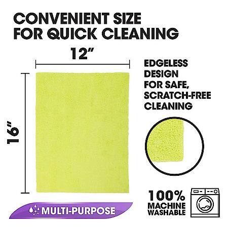Microfiber Multi-Purpose Towels : 12" x 16", 12 Pack