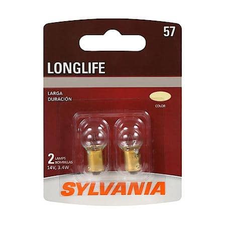57 Long Life: Mini Bulb, Standard Performance, 2 Pack