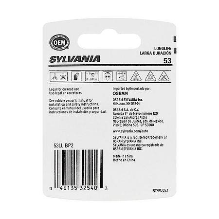 53 Long Life: Mini Bulb, Standard Performance, 2 Pack