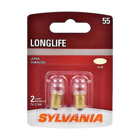 55 Long Life: Mini Bulb, Standard Performance, 2 Pack